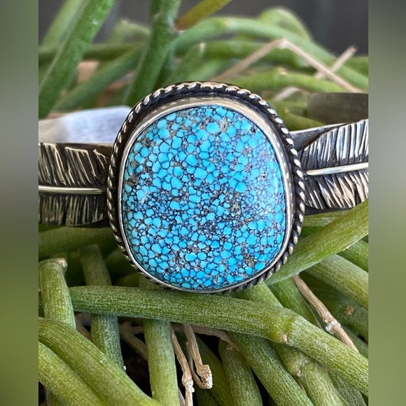 Appaloosa Designs Jewelry - Spiderweb Kingman Turquoise Cuff